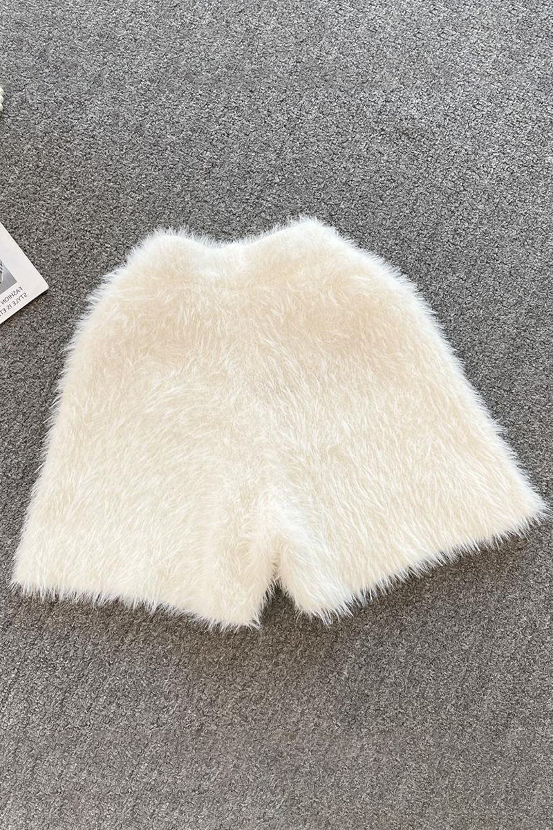 Plush Faux Fur Shorts