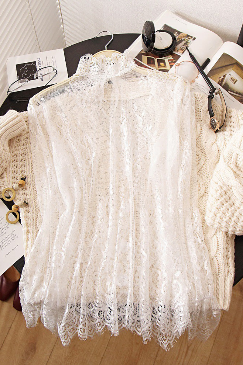 Lace High Neck Top