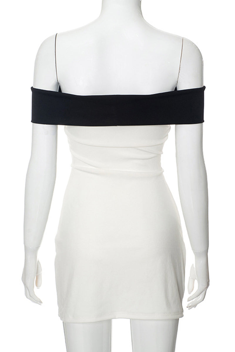 Bow Off Shoulder Mini Dress