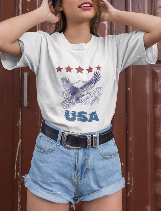 Patriotic "USA" Eagle Tee