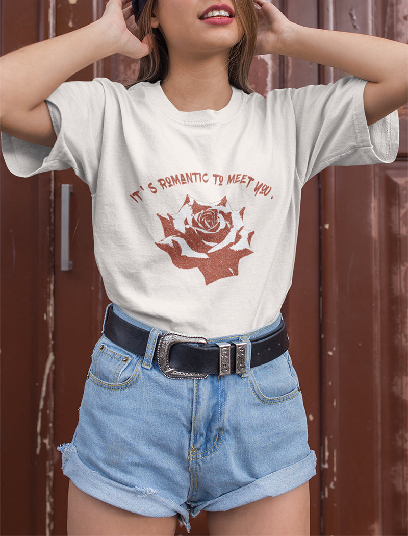 Vintage Romantic Rose Graphic Tee