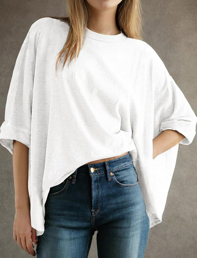 Batwing Sleeve Cropped Top