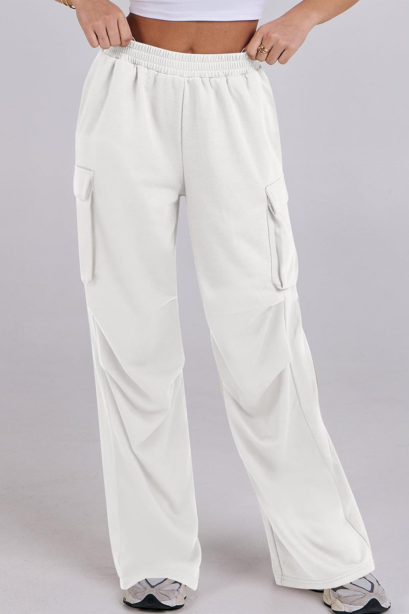 Wide-Leg Cargo Pocket Pants