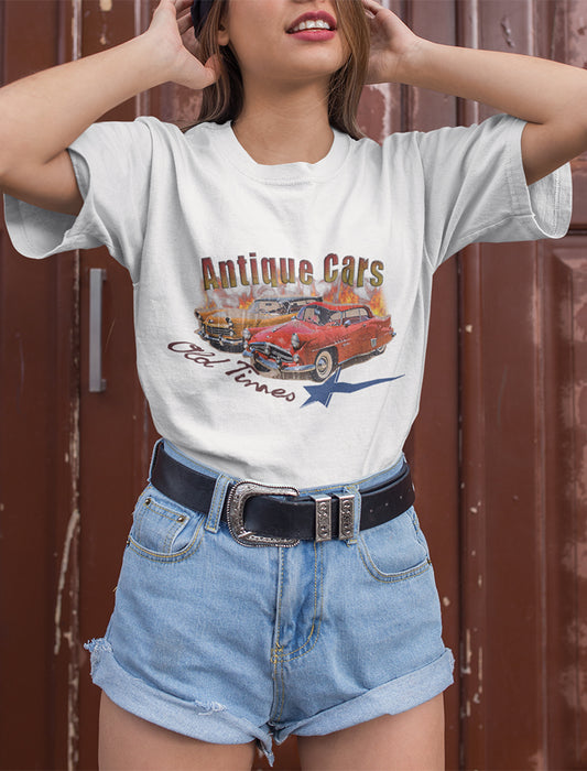 Fiery "Antique Cars" Retro Tee