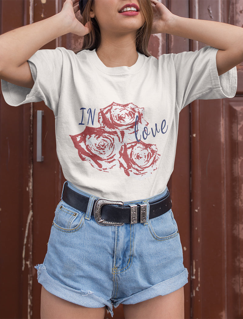 In Love Rose Trio Tee