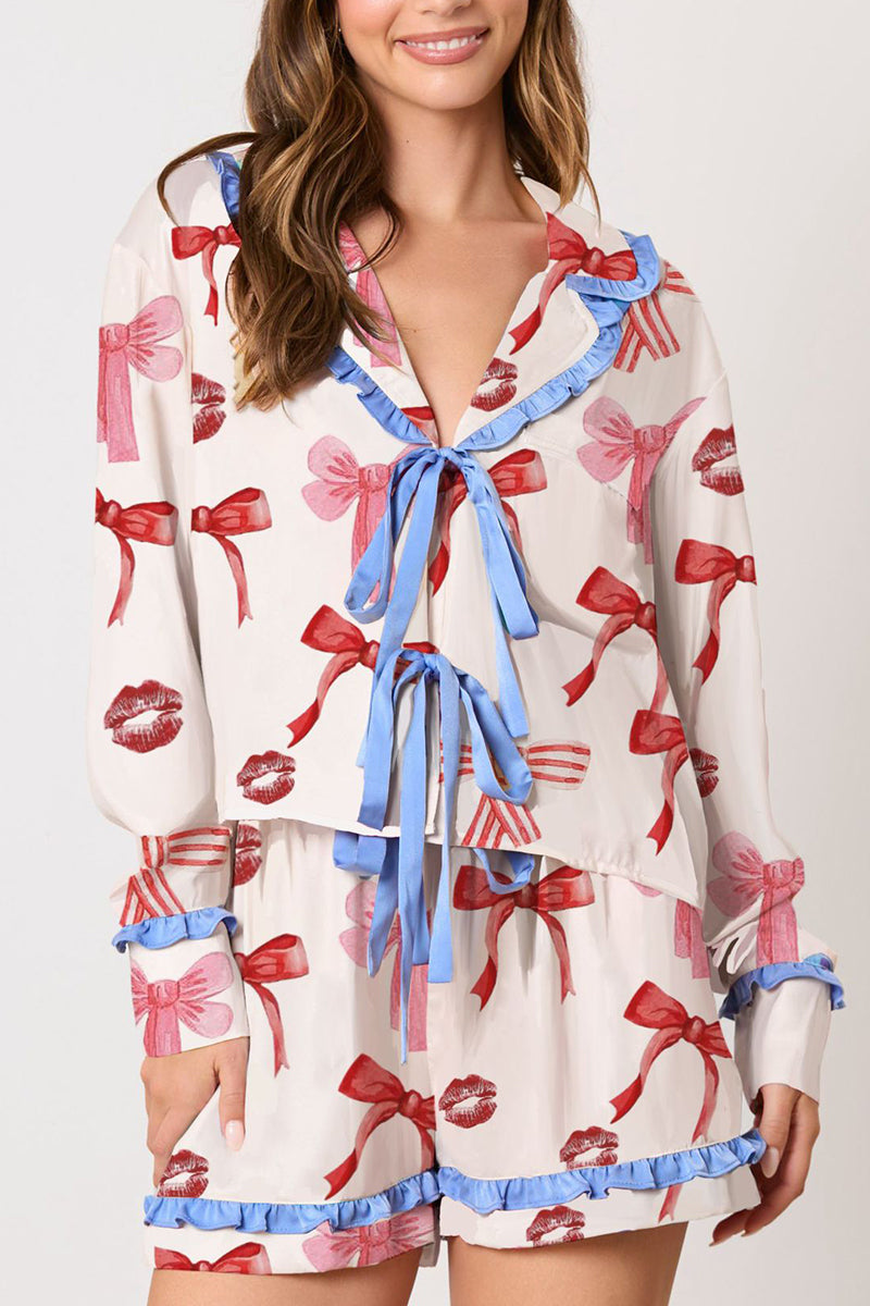 Printed Valentine's Pajama Set