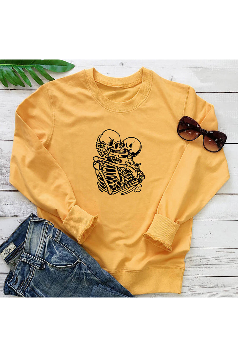 Skeleton Graphic Casual Top