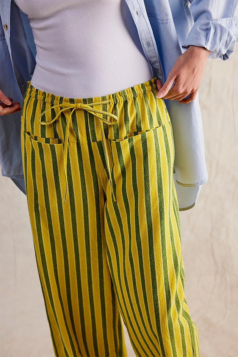 Vibrant Striped Wide-Leg Pants