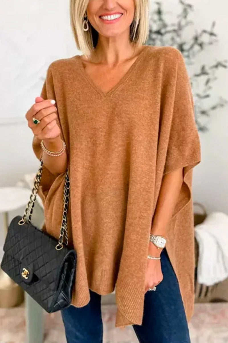 Loose-Fit V-Neck Top