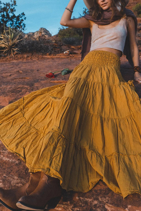 Bohemian Tiered Maxi Skirt